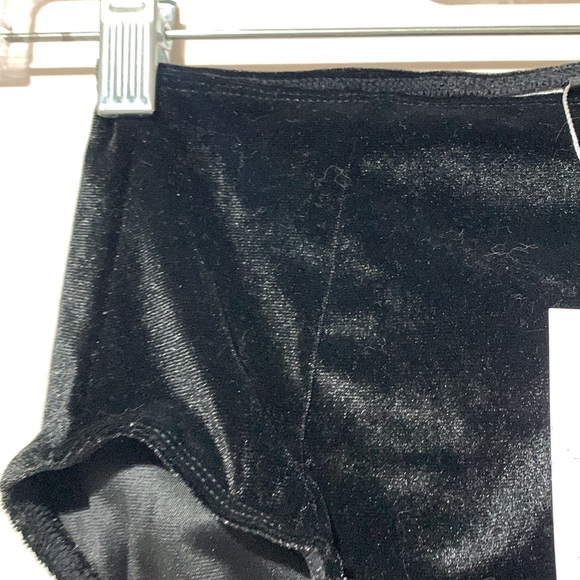 HerPony Black Velvet High Waisted Bottom - Picture 3 of 6